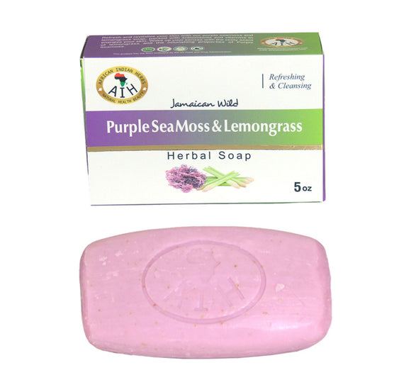 Purple Sea Moss & Lemongrass Soap