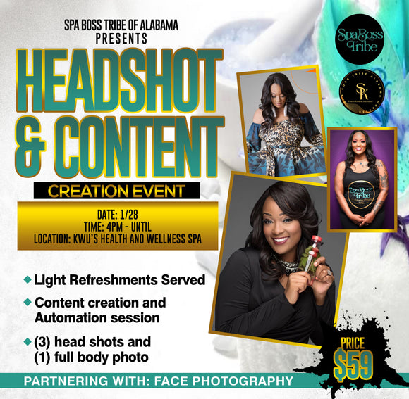 HeadShot & Content Creation Ticket